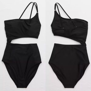 Aerie One Shoulder One Piece Swimsuit